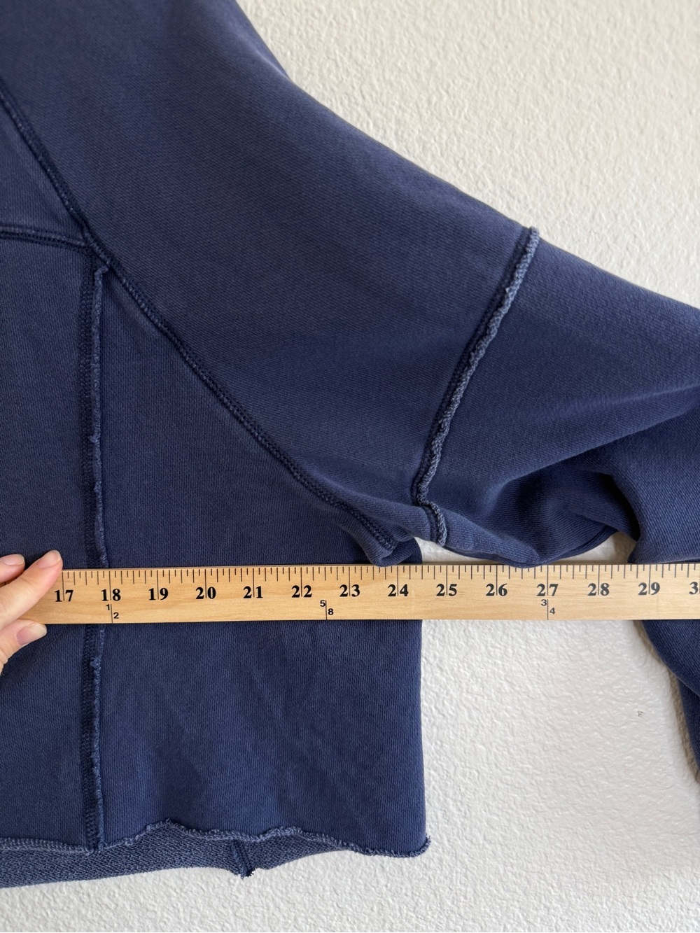 aerie Navy Ribbed Funnel Neck Sweatshirt - Picture 10 of 10